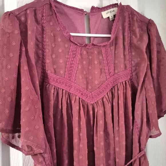 Umgee Swiss Dot Purple Pink Mini Sz M runs Big - Picture 2 of 7